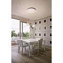 Pendant luminaire LILA, E27, 3x 40W, IP20, transparent, amber, gray transparent