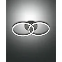 LED Wall luminaire GIOTTO, 2x 18W, 3000K, 3240lm, IP20, black