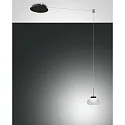 Luminaria colgante ARABELLA lang IP20, negro, blanco regulable