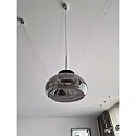 Fabas Luce LED Pendant luminaire ARABELLA, 1x 8W, 3000K, 720lm, IP20, height 350cm max., gray transparent