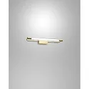 Luminaria de espejo RAPALLO 40CM cilíndrico, conmutable IP44, latón satinado 