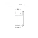 Fabas Luce battery table lamp ADAM with USB connection, with touch dimmer IP44, red dimmable