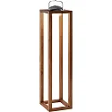 Lámpara de mesa a pilas BLEND IP54, color nuez regulable