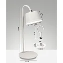 Fabas Luce Luminaria con batería ARMANDA IP54, blanco regulable