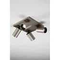 Fabas Luce spot FLORES 4 flames, square GU10 IP20, grey, gunmetal dimmable