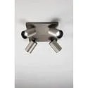 Fabas Luce spot FLORES 4 flames, square GU10 IP20, grey, gunmetal dimmable