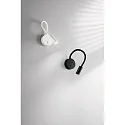 Fabas Luce Luminaria de pared FLUX con brazo flexible IP20, negro