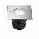 floor recessed luminaire WAKO 2 / 116X116MM square, passable, switchable IP67, stainless steel 