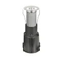 Fabas Luce floor recessed luminaire ABILENE 2 / Ø 70MM 2-fold, round, passable, switchable IP67, chrome matt, stainless steel 