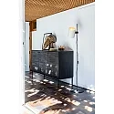 floor lamp GUADALUPE E27 IP20, beige, black matt 