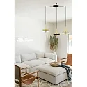 Faro Luminaria colgante WHIZZ de 3 llamas E27 IP20, dorado, negro 