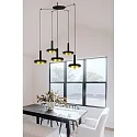 Faro Luminaria colgante WHIZZ de 5 llamas E27 IP20, dorado, negro 
