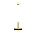 Luminaria colgante WHIZZ E27 IP20, dorado, negro 