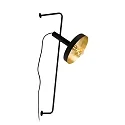 Luminaria de pared WHIZZ E27 IP20, dorado, negro mate 