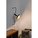 Luminaria de pared WHIZZ E27 IP20, dorado, negro mate 