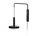 Luminaria de pared WHIZZ E27 IP20, dorado, negro mate 