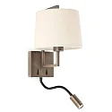 Luminaria de pared FRAME E27 IP20, beige, oro antiguo 