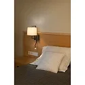Luminaria de pared FRAME E27 IP20, beige, oro antiguo 