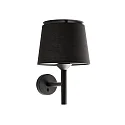 Luminaria de pared SAVOY E27 IP20, negro mate 