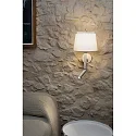 Faro Luminaria de pared SAVOY E27 IP20, blanco 