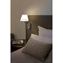 Faro wall luminaire ETERNA E27 IP20, chrome, white 