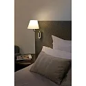 Faro Luminaria de pared ETERNA E27 IP20, beige, cromo 