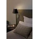 Faro Luminaria de pared ETERNA E27 IP20, cromo, negro 