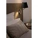 Faro Luminaria de pared ETERNA E27 IP20, cromo, negro 