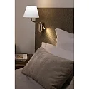 Faro wall luminaire ETERNA E27 IP20, chrome, white 