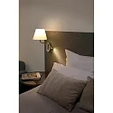 Faro wall luminaire ETERNA E27 IP20, beige, chrome 