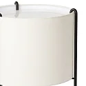 Faro Luminaria de pedestal DRUM E27 IP20, beige, negro mate 