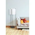 Faro Luminaria de pedestal DRUM E27 IP20, beige, negro mate 