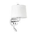Luminaria de pared MONTREAL E27 IP20, cromo, blanco 