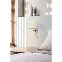 Luminaria de pared MONTREAL E27 IP20, beige, cromo 