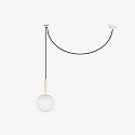 Faro Luminaria colgante MINE PC E27 IP20, blanco mate 