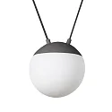 Luminaria colgante MINE PC SPACE de 2 llamas E27 IP20, plomo oscuro 
