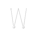 Luminaria colgante MINE GLASS SPACE de 2 llamas E27 IP20, blanco mate 