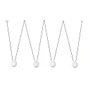 Luminaria colgante MINE de 4 llamas E27 IP20, blanco mate 
