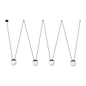 pendant luminaire MINE 4 flames E27 IP20, dark grey 
