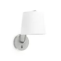 Luminaria de pared BERNI E27 IP20, níquel satinado 