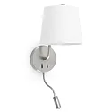 Luminaria de pared BERNI E27 IP20, níquel satinado 