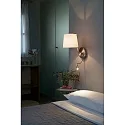 Faro Luminaria de pared BERNI E27 IP20, níquel satinado 