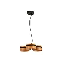 Luminaria colgante LOOP de 3 llamas LED IP20, negro mate 
