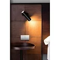 Faro Luminaria de pared LINK GU10 IP20, negro mate 