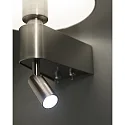 Faro Luminaria de pared ROOM E27 IP20, níquel satinado, blanco 