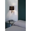 Faro Luminaria de pared ROOM E27 IP20, níquel satinado, negro 