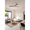 Faro Ceiling fan LANTAU XL with remote control IP20, nickel matt, walnut