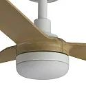 Faro Ventilador de techo PUNT M con mando a distancia IP20, blanco mate, arce