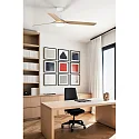 Faro Ventilador de techo PUNT M con mando a distancia IP20, blanco mate, arce