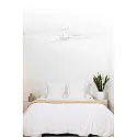 Ventilador de techo BARTH con mando a distancia IP20, blanco mate